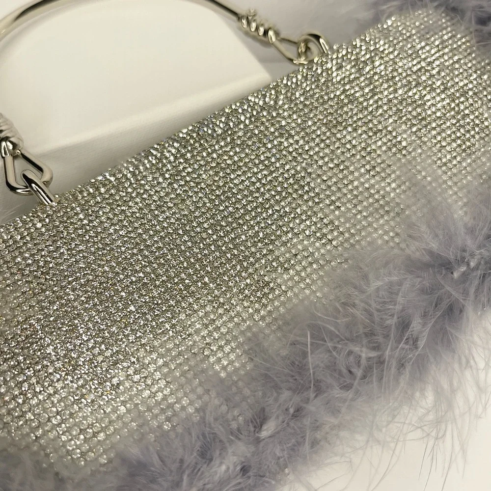 Elegant Feathered Evening Bag